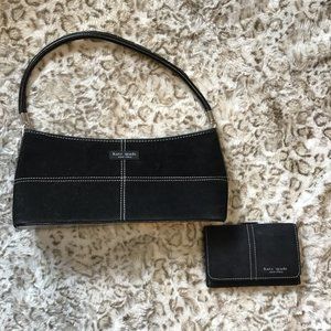 KATE SPADE NY SMALL SUEDE SATCHEL &WALLET BUNDLE